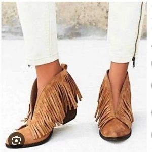 Fringe booties